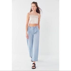 Sloan Pleated Wide Leg Jean